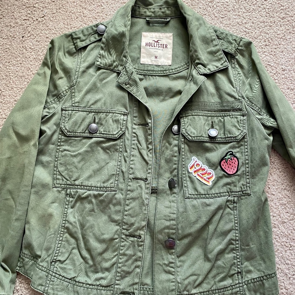 Women's Hollister Military Patch Jacket